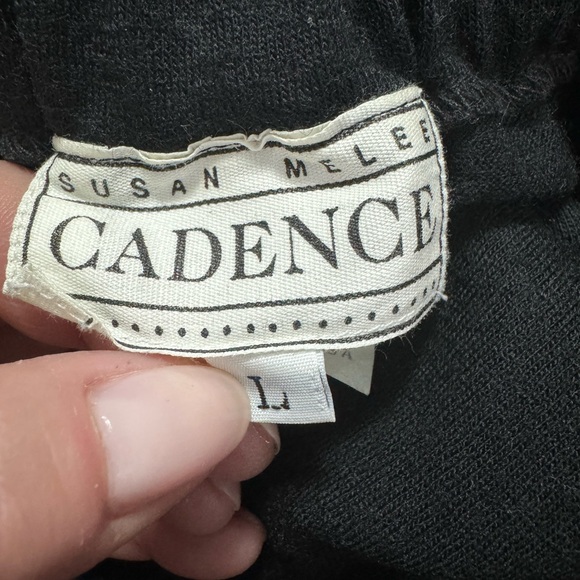 Vintage Susan Melee Cadence Black wool knee length straight skirt. Size L EUC - Picture 2 of 3